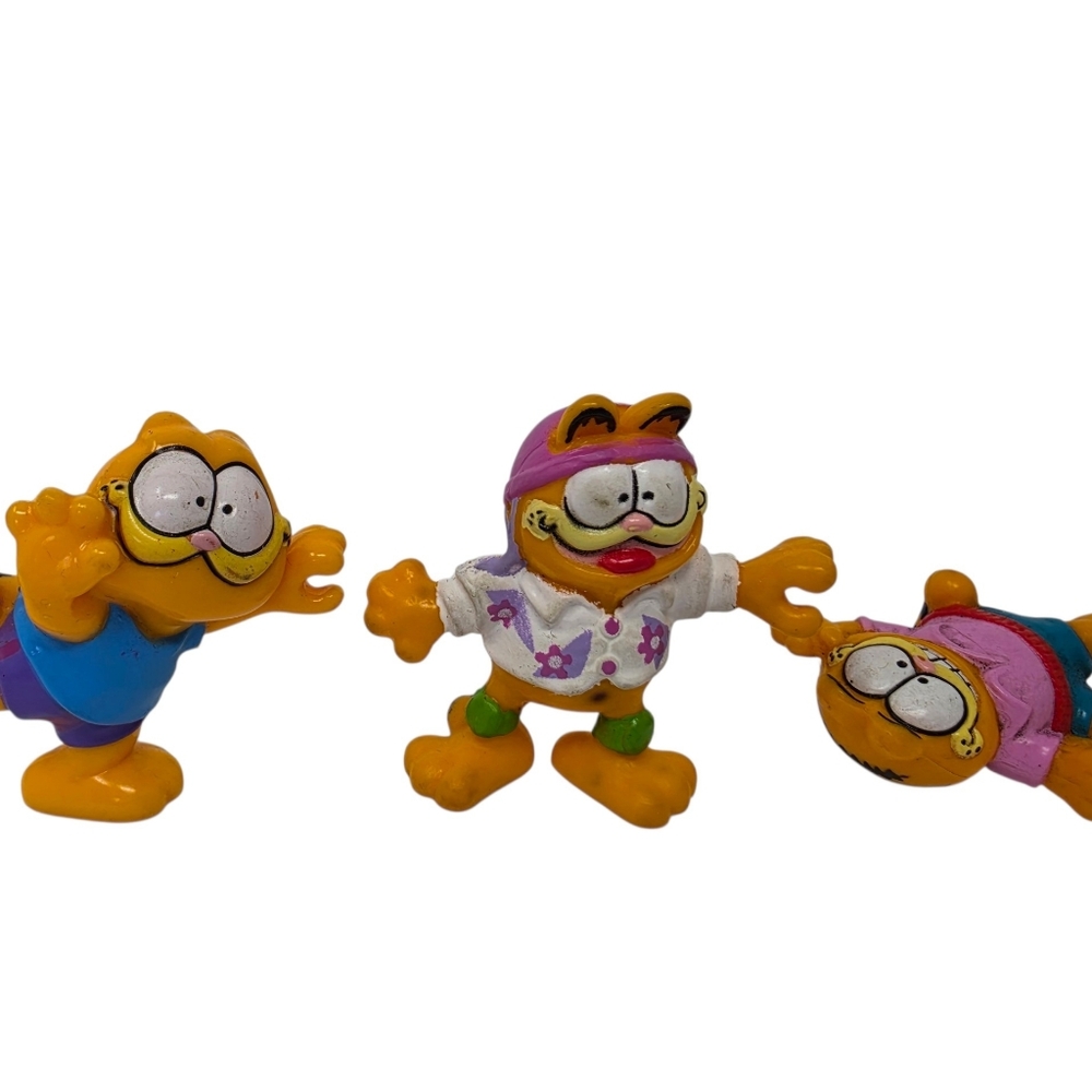 Garfield Cartoon Orange Cat Vintage Lot of 3